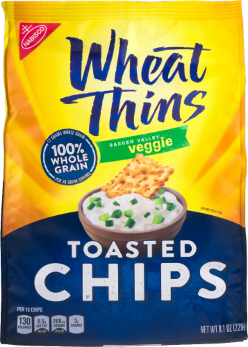 Wheat Thins Toasted Chips Veggie Crackers Perspective: front