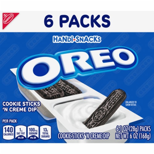 Handi-Snacks Oreo Cookie Sticks 'n Creme Dip Snack Packs Perspective: front