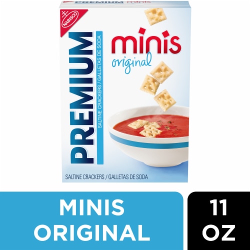 Premium Mini Original Saltine Crackers Perspective: front