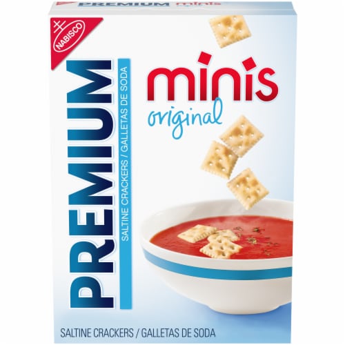 Premium Mini Original Saltine Crackers Perspective: front