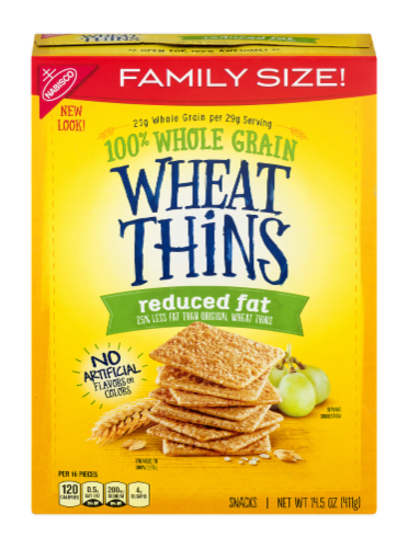 Wheat Thins Reduced Fat Crackers Perspective: front