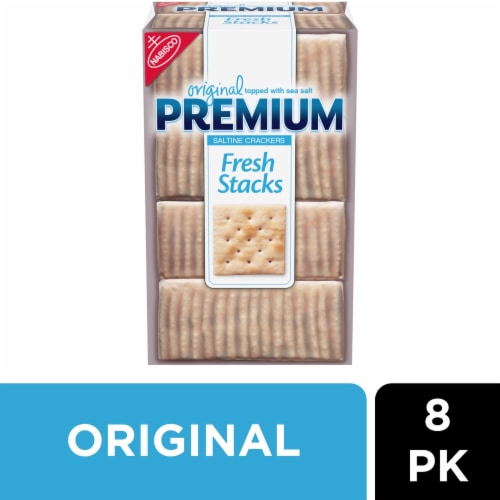 Premium Original Fresh Stacks Saltine Crackers Perspective: front
