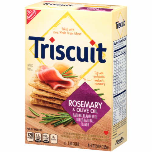 Triscuit Rosemary & Olive Oil Crackers Perspective: front