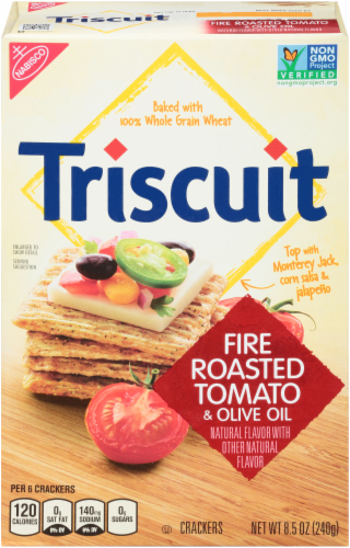 Triscuit Fire Roasted Tomato & Olive Oil Crackers Perspective: front