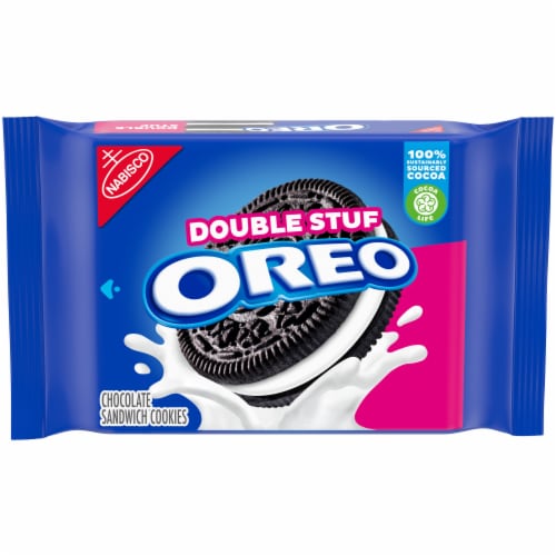 OREO Double Stuf Chocolate Sandwich Cookies Perspective: front