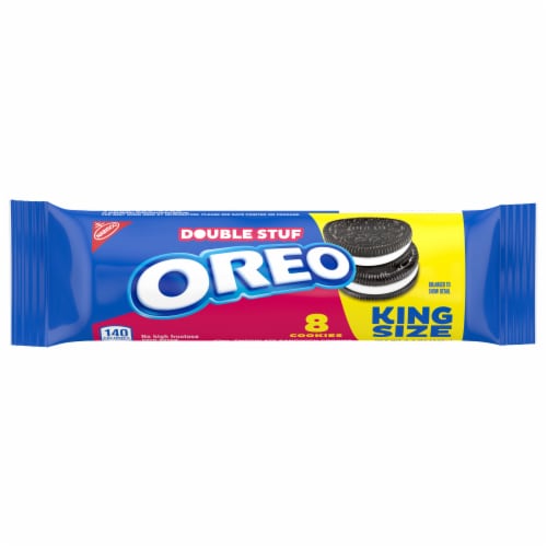 Oreo Double Stuf Chocolate Sandwich Cookies - King Size Perspective: front