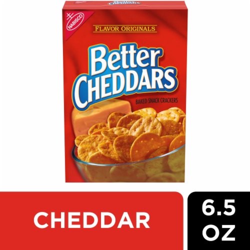 Better Cheddars Baked Snack Cheese Crackers Perspective: front