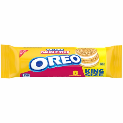 Oreo Golden Double Stuf Sandwich Cookies King Size 8 Count Perspective: front