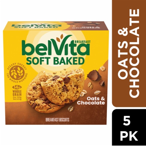 Belvita Soft Baked Oats & Chocolate Breakfast Biscuits Perspective: front