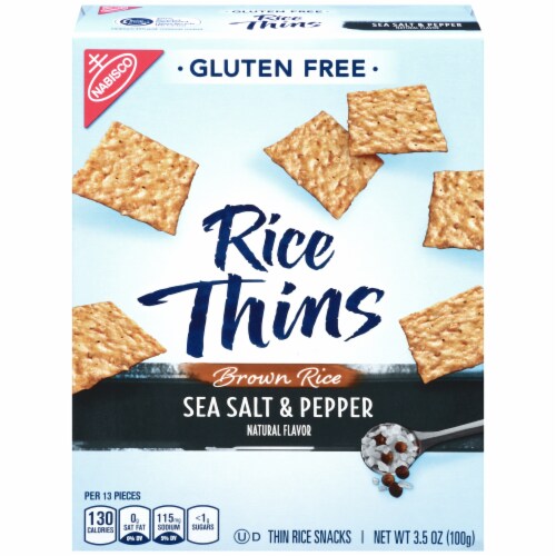 Nabisco Sea Salt & Black Pepper Good Thins Perspective: front