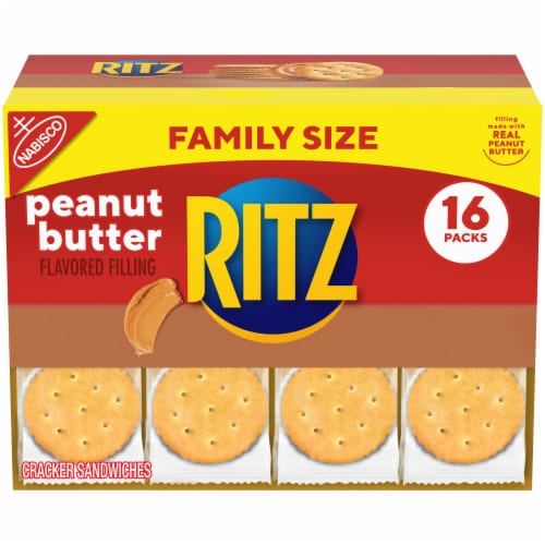 Ritz Peanut Butter Sandwich Crackers Snack Packs Perspective: front
