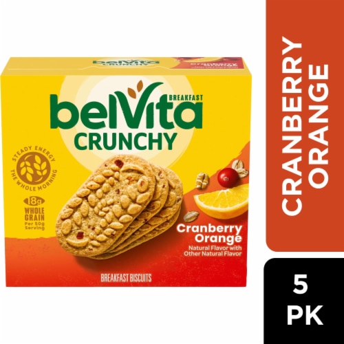 Belvita Cranberry Orange Breakfast Biscuits Perspective: front