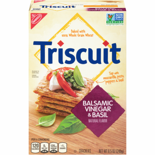 Triscuit Balsamic Vinegar & Basil Crackers Perspective: front