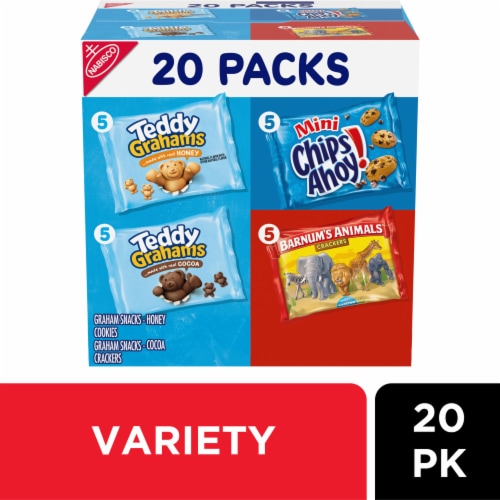 Nabisco Fun Shapes Variety Pack Barnum’s Animal Crackers Teddy Grahams & CHIPS AHOY! Snack Packs