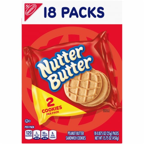 Nutter Butter Peanut Butter Sandwich Cookies Perspective: front