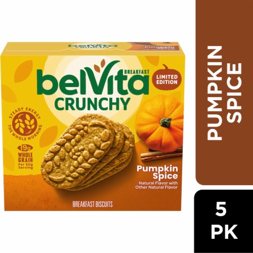 belVita Limited Edition Pumpkin Spice Breakfast Biscuits Perspective: front