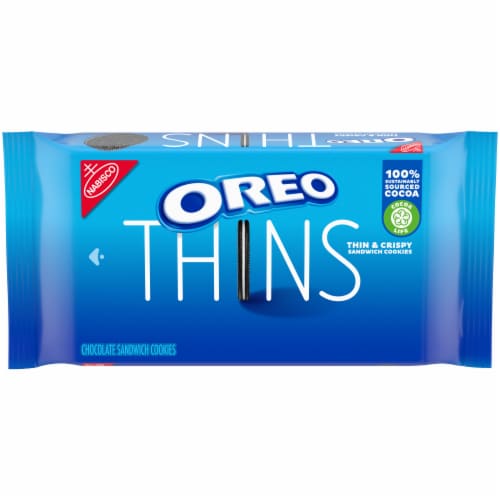 OREO Thins Chocolate Sandwich Cookies Perspective: front