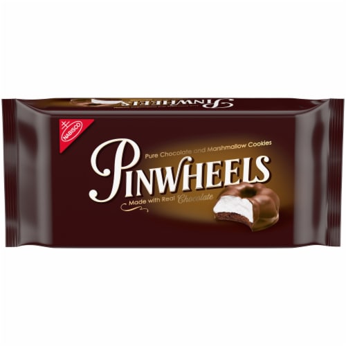 Pinwheels Pure Chocolate & Marshmallow Wafer Cookies Perspective: front