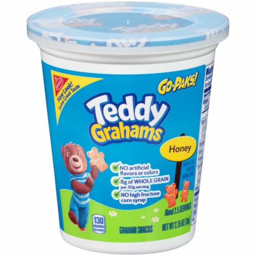 Teddy Grahams Honey Graham Snacks Go-Paks Perspective: front
