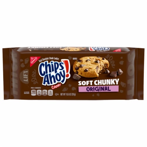 Chips Ahoy! Soft Chunky Original Chocolate Chip Cookies Perspective: front