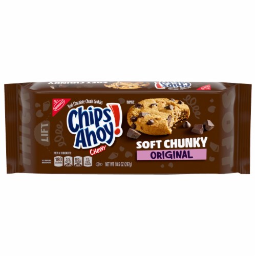Chips Ahoy! Soft Chunky Original Chocolate Chip Cookies Perspective: front