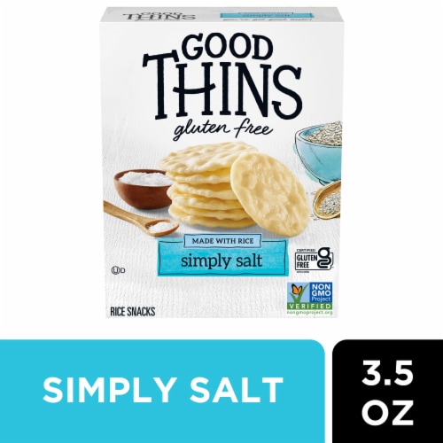 Good Thins Simply Salt Rice Gluten Free Crackers Perspective: front