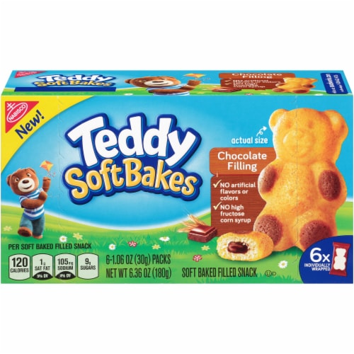 Teddy Soft Bakes Chocolate Filled Snacks Perspective: front