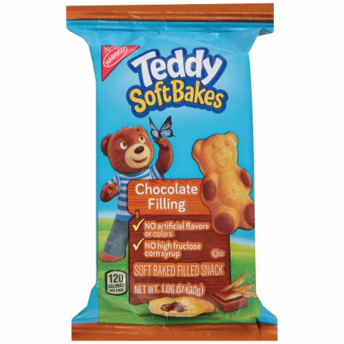 Teddy Grahams Chocolate Filling Soft Baked Filled Snack Perspective: front