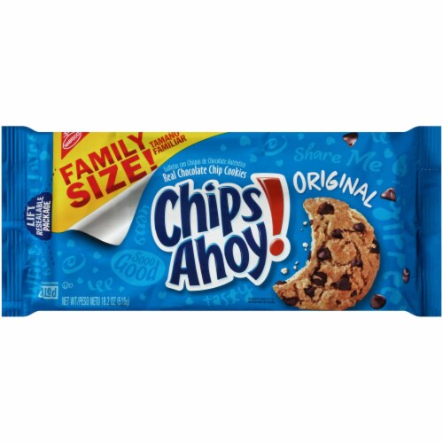 Chips Ahoy! Original Chocolate Chip Cookies - Family Size, 18.2 Ounce (Pack of 6) Perspective: front