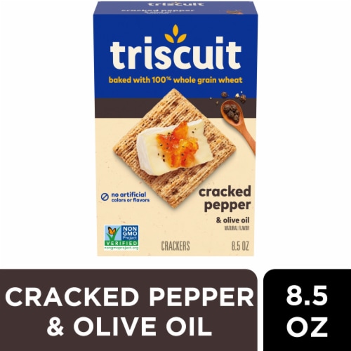 Triscuit Cracked Pepper & Olive Oil Whole Grain Wheat Crackers