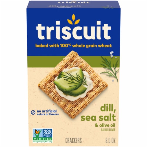 Triscuit Dill Sea Salt & Olive Oil Whole Grain Wheat Crackers Perspective: front