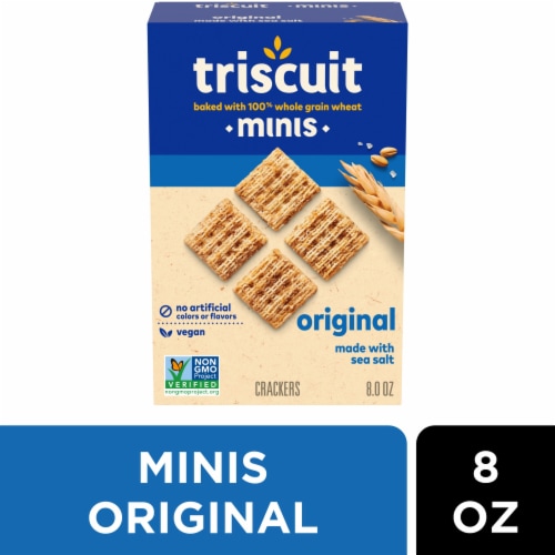 Triscuit Minis Original Whole Grain Wheat Crackers Perspective: front
