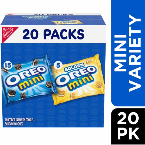 Oreo Mini Mix Sandwich Cookies Variety Pack Snack Packs Perspective: front