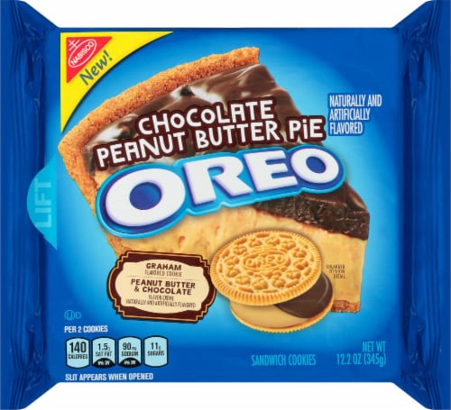 Oreo Chocolate Peanut Butter Pie Sandwich Graham Sandwich Cookies Perspective: front