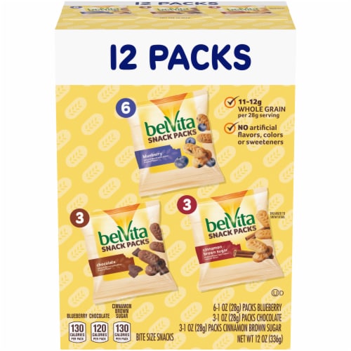 belVita Bites Breakfast Biscuits Snack Packs Perspective: front