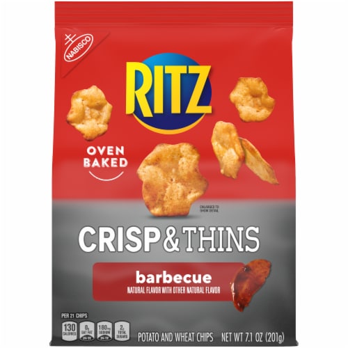 Ritz Crisp & Thins Barbecue Chips Perspective: front