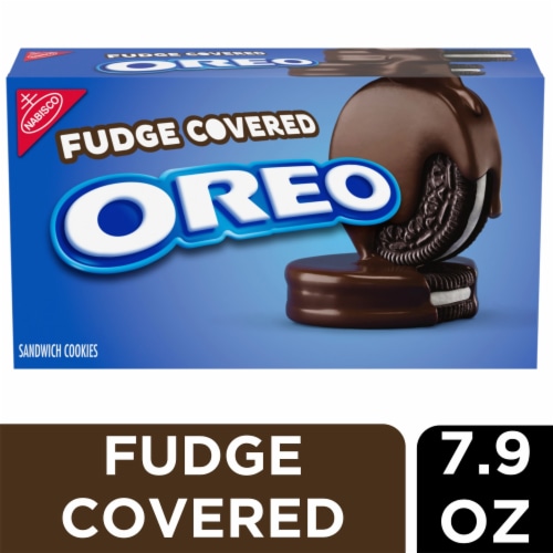 OREO Fudge Covered Chocolate Sandwich Cookies Perspective: front