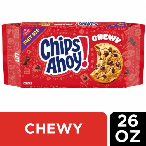 CHIPS AHOY! Chewy Chocolate Chip Cookies Party Size Perspective: front