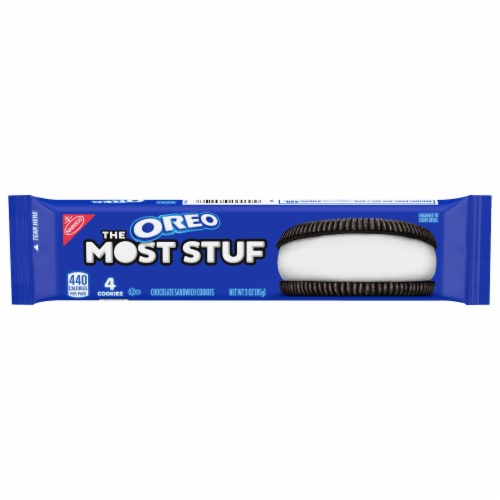 Oreo The Most Stuffed Chocolate Sandwich Cookies Perspective: front