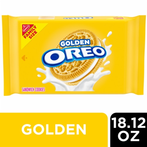 OREO Golden Sandwich Cookies Family Size Perspective: front