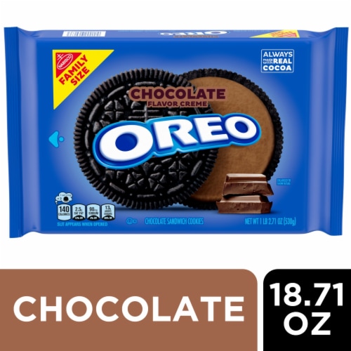 OREO Chocolate Creme Chocolate Sandwich Cookies Family Size Perspective: front
