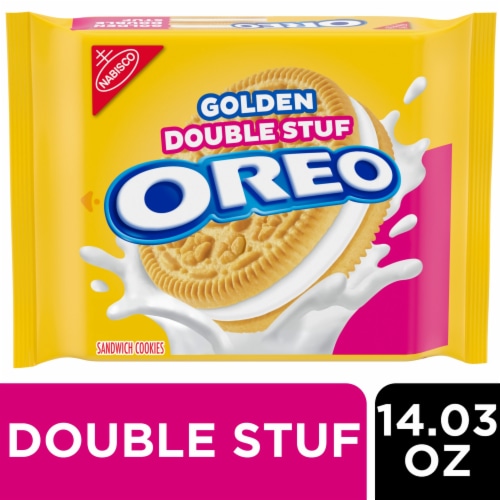 Oreo Double Stuf Golden Sandwich Cookies Perspective: front