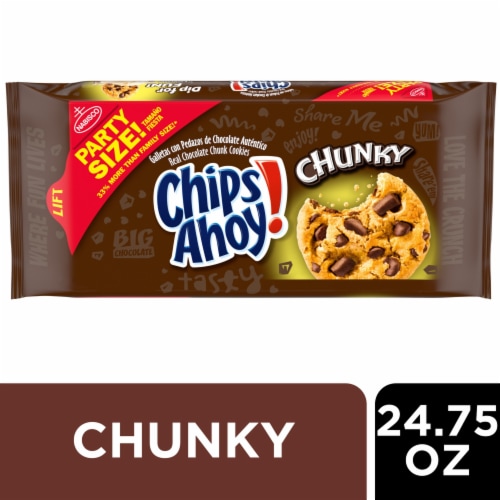 Chips Ahoy! Chunky Chocolate Chunk Cookies Party Size Perspective: front