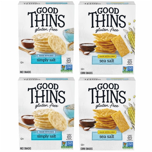 Good Thins Crackers 4 Count Variety Pack Perspective: front