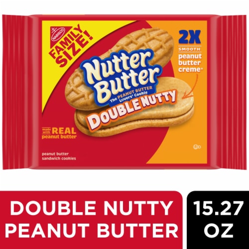 Food 4 Less Nutter Butter Double Nutty Peanut Butter Sandwich Cookies Family Size 15 27 Oz