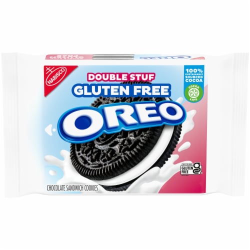 Oreo Double Stuf Gluten Free Chocolate Sandwich Cookies Perspective: front