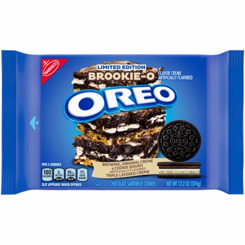 Oreo Brookie-O Chocolate Sandwich Cookies Perspective: front