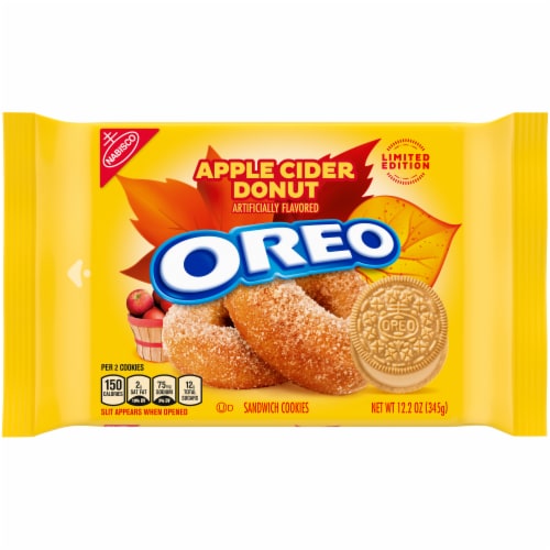 Oreo Limited Edition Apple Cider Donut Sandwich Cookies Perspective: front