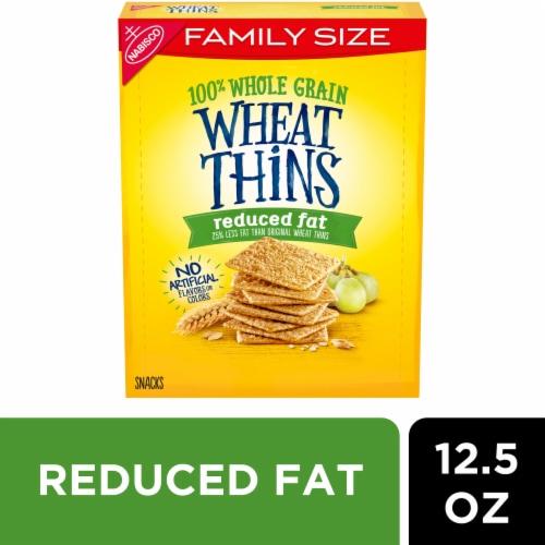 Wheat Thins Reduced Fat Whole Grain Wheat Crackers Perspective: front