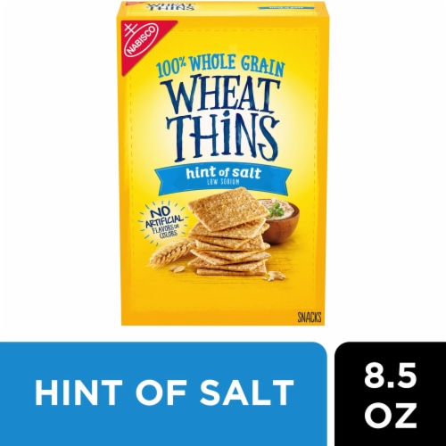 Wheat Thins Hint Of Salt Low Sodium Whole Grain Wheat Crackers Perspective: front